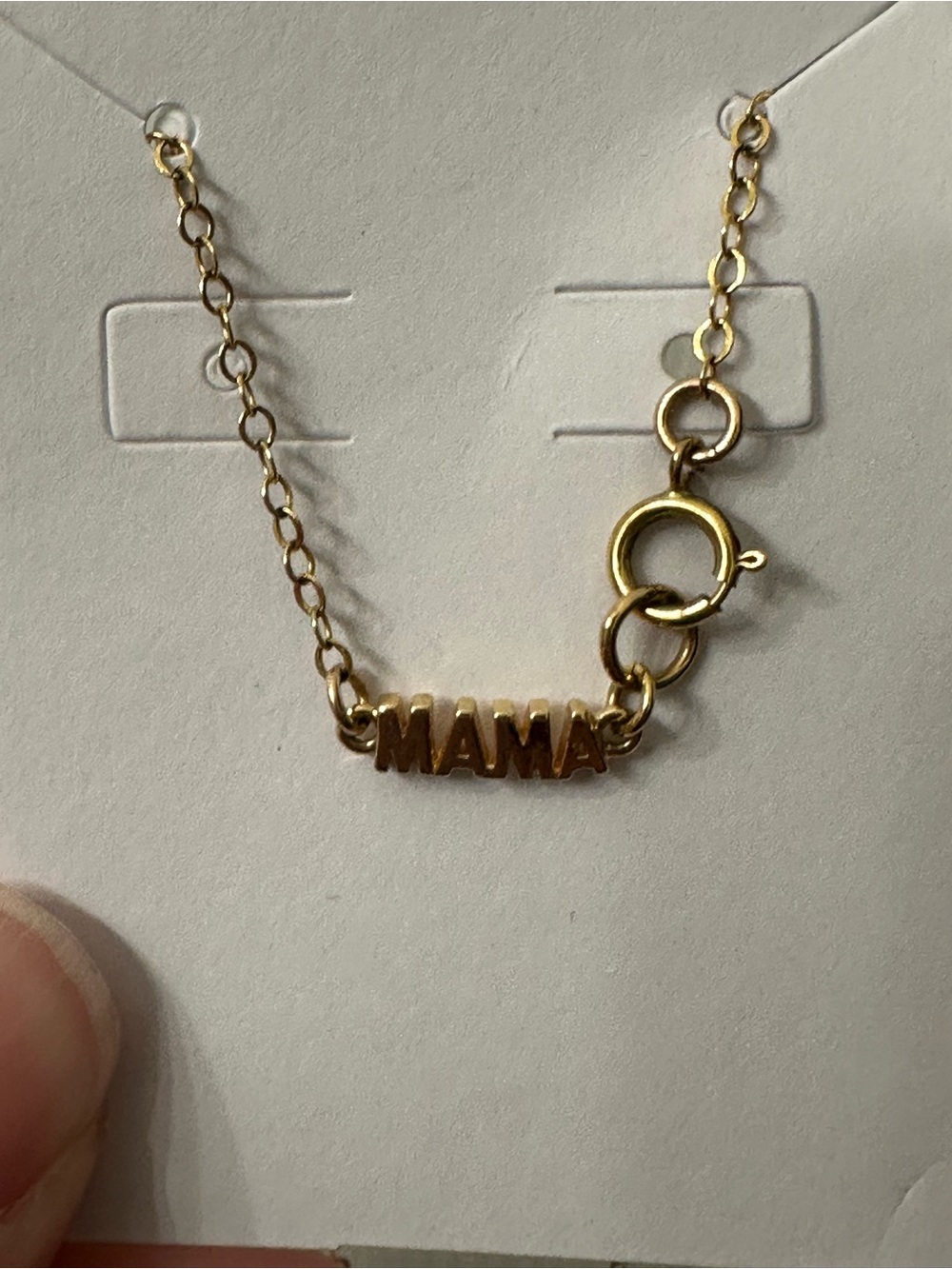 Gold-Filled Anklet/Bracelet Simple Chain MAMA Connector Handmade 9.25” NWOT